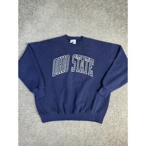 VTG Ohio State Sweatshirt Mens 2XL Blue Genius Made In USA Football Crewneck 90s